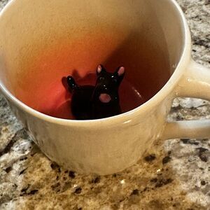 Vintage Scotty Dog surprise meets you with every drink in this special mug